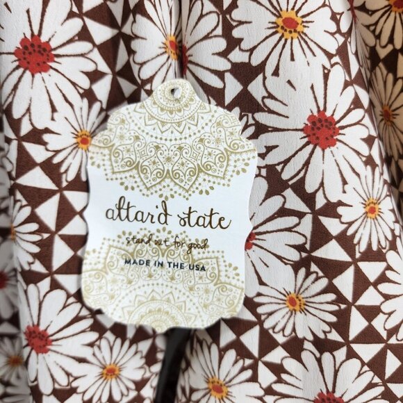 Altar'd State Mini Dress Daisy Floral Romantic Wrap Ruffle Women's Size S NEW - Picture 9 of 11